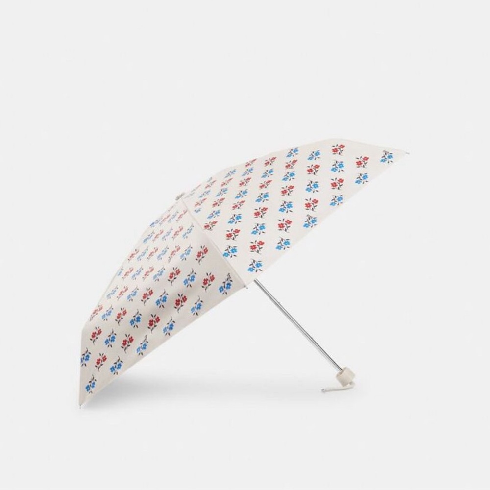 NWT Coach Outlet Uv Protection Mini Umbrella In Floral Print